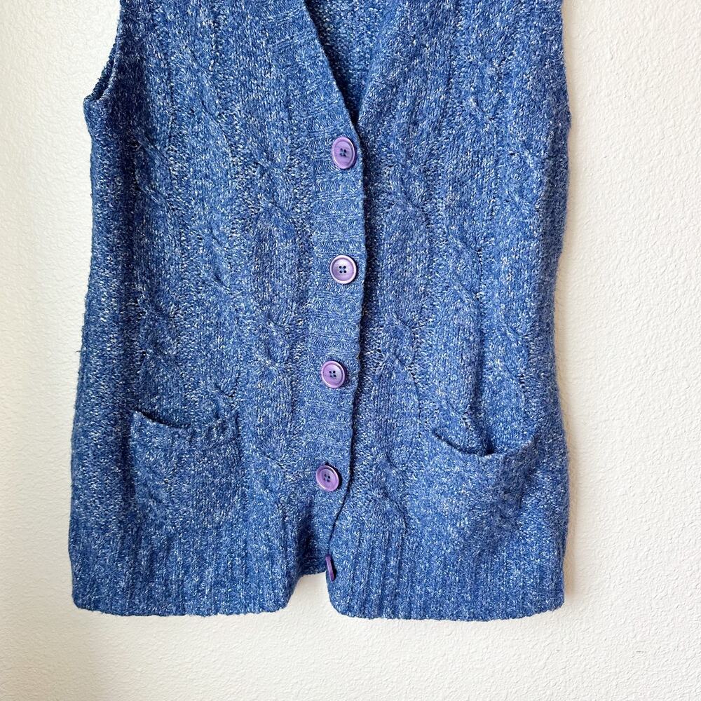 LL Bean Sweater Vest Wool Blend Women's sz L - Picture 2 of 7